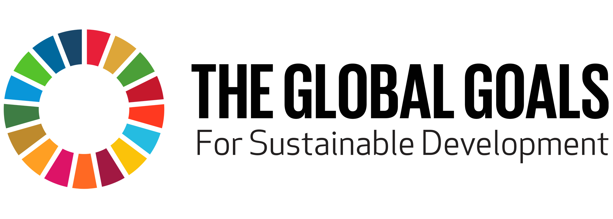 Logo of the global goals for sustainable development.