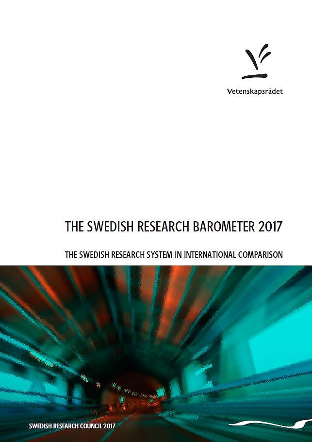 Cover of the report The Sweidsh Research Barometer 2017.